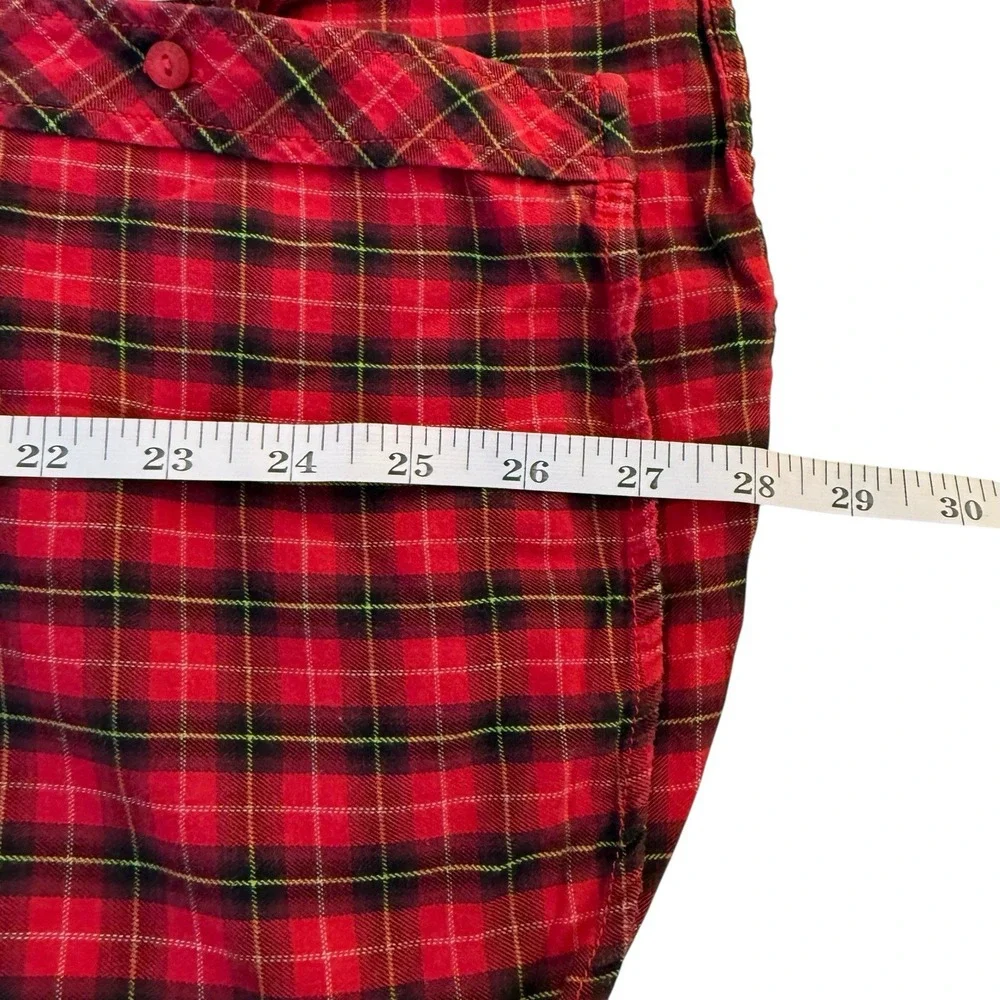Victoria's Secret Red Plaid 2 Piece Pajama Set XL Holiday Christmas Heritage‎